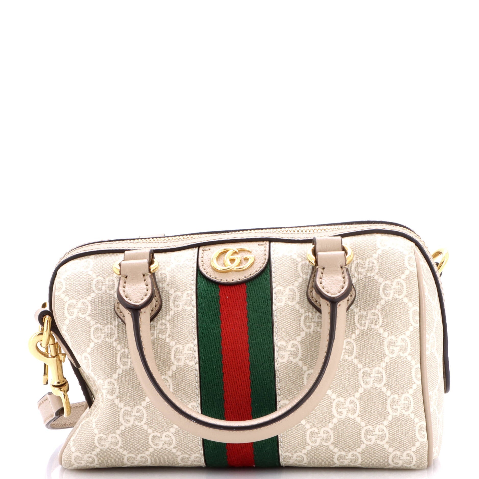 Ophidia Convertible Boston Bag GG Coated Canvas Mini