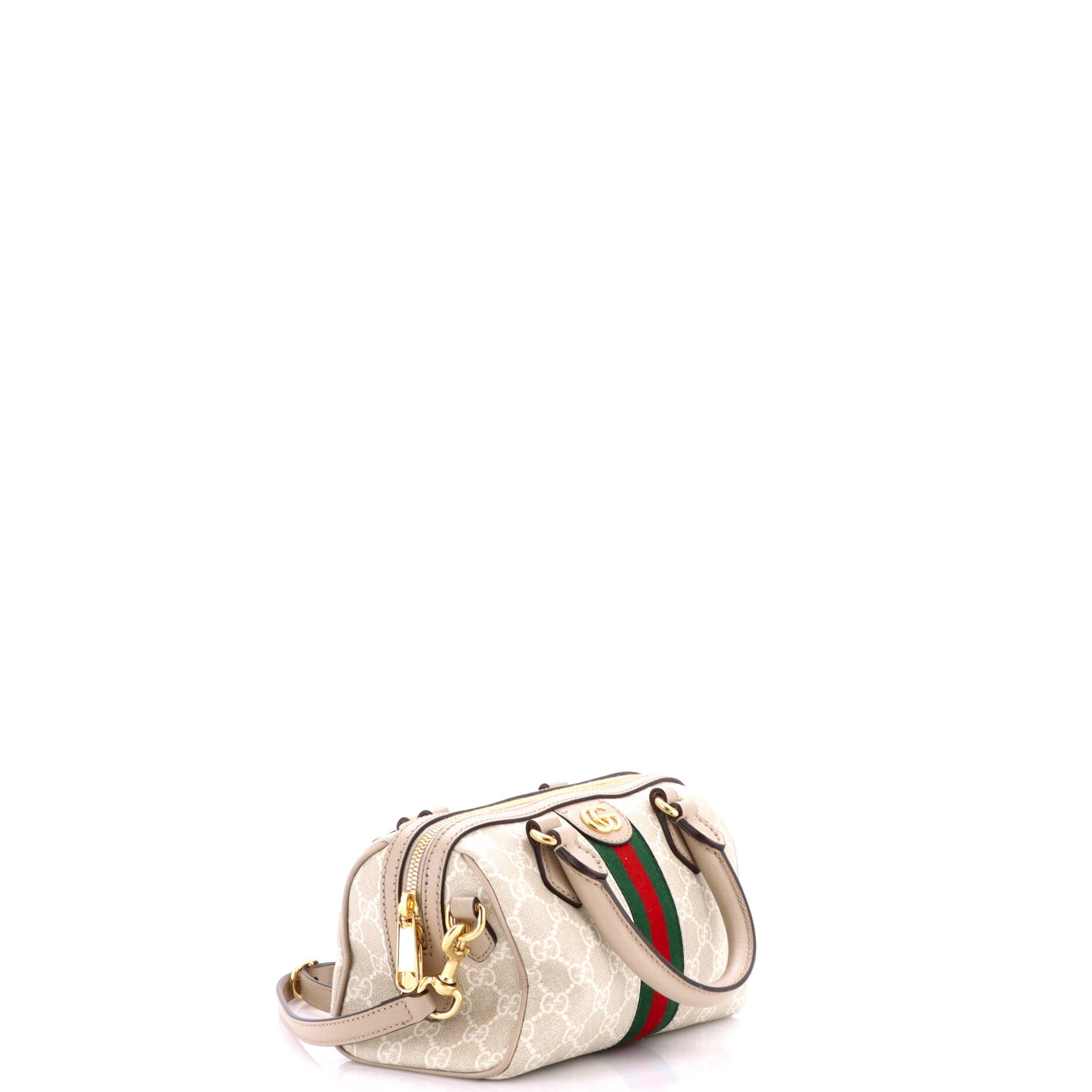 Ophidia Convertible Boston Bag GG Coated Canvas Mini