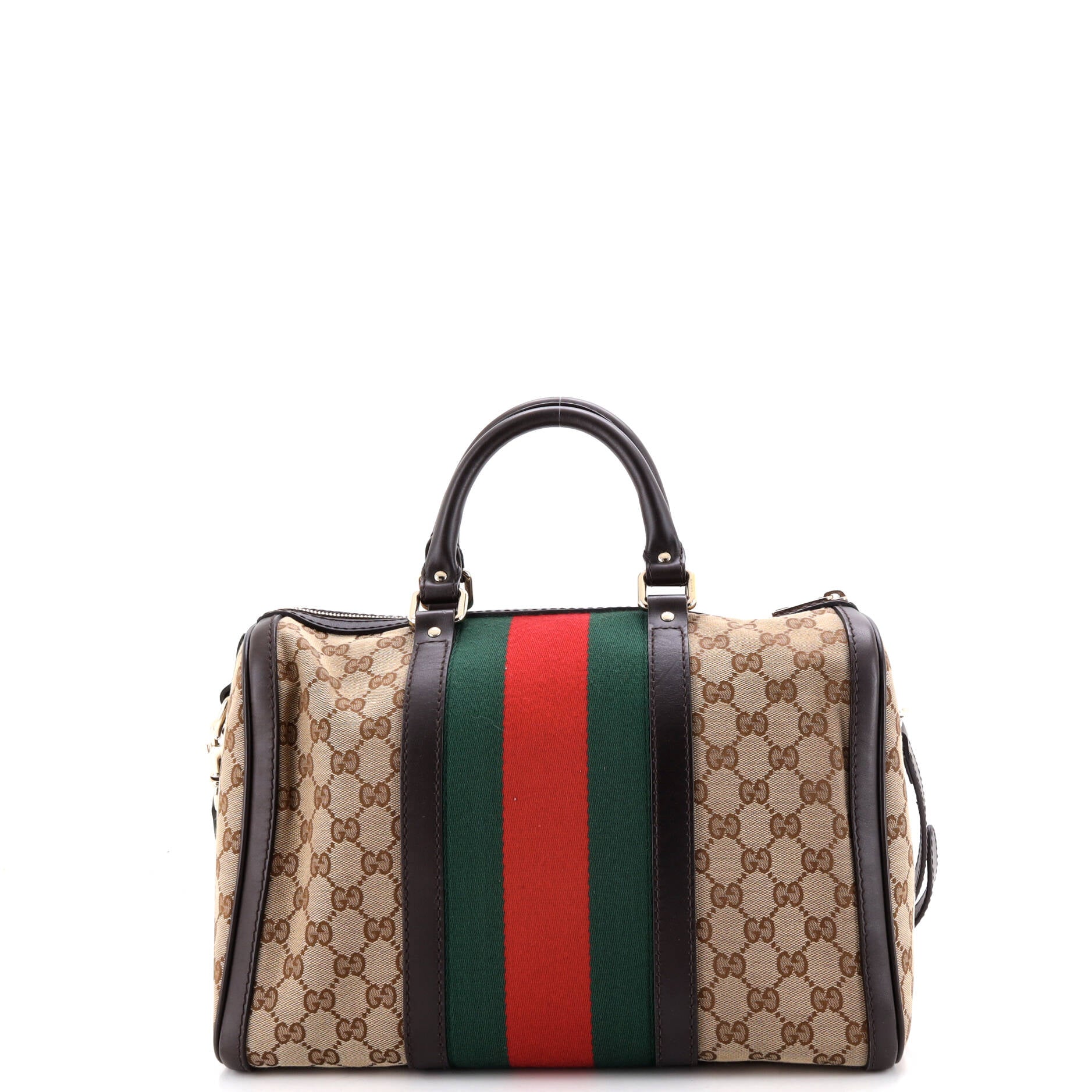 Vintage Web Boston Bag GG Canvas Medium