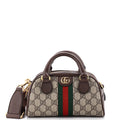 Ophidia Convertible Boston Top Handle Bag GG Coated Canvas with Leather Mini
