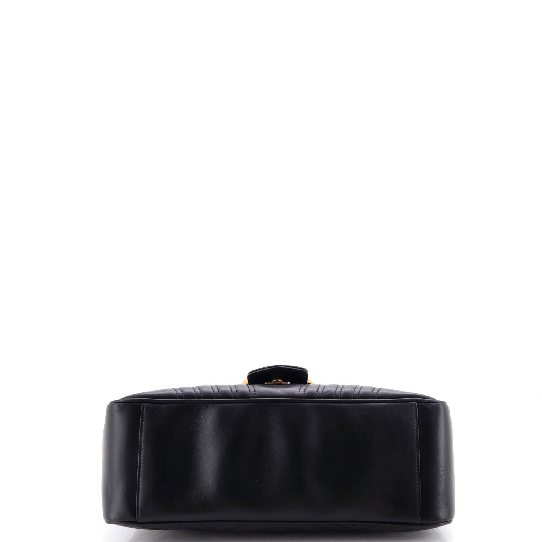 GG Marmont Top Handle Flap Bag Matelasse Leather Medium
