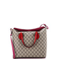 Signature Fold Over Tote GG Coated Canvas with Leather Medium