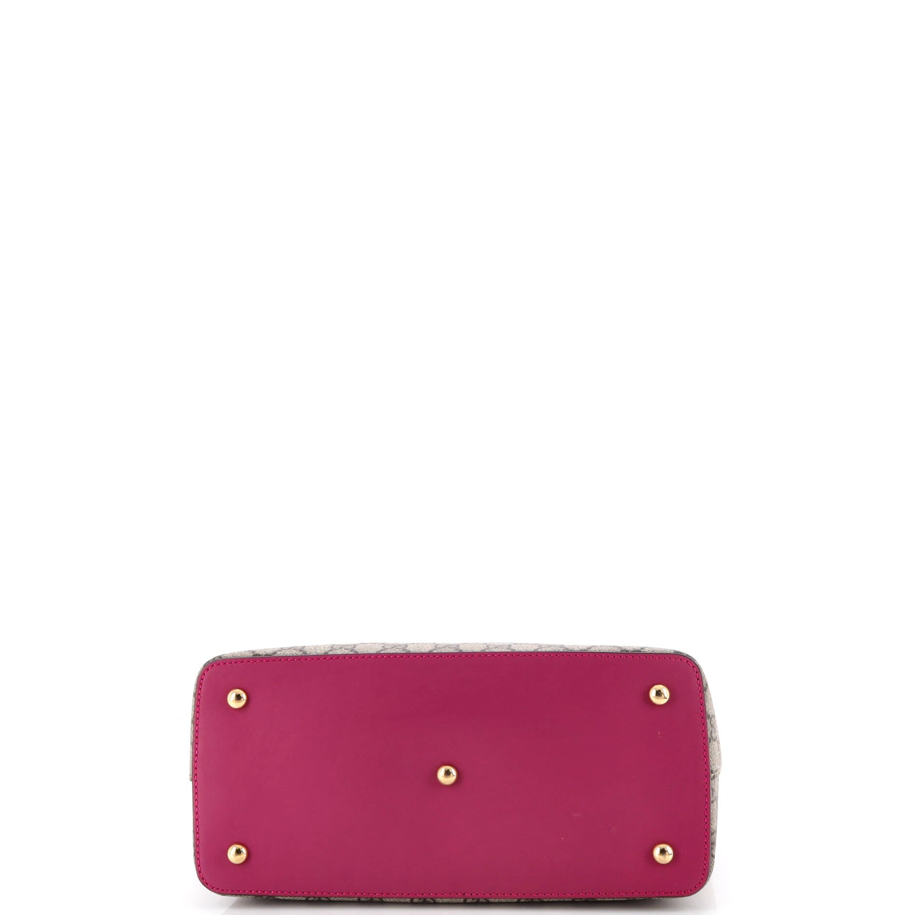 Signature Fold Over Tote GG Coated Canvas with Leather Medium