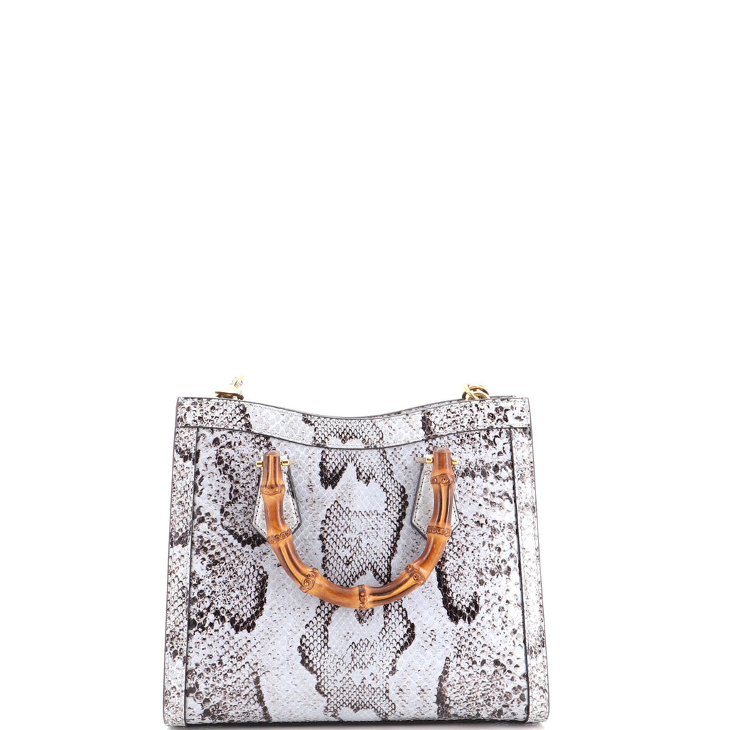 Diana NM Bamboo Handle Tote Python Small