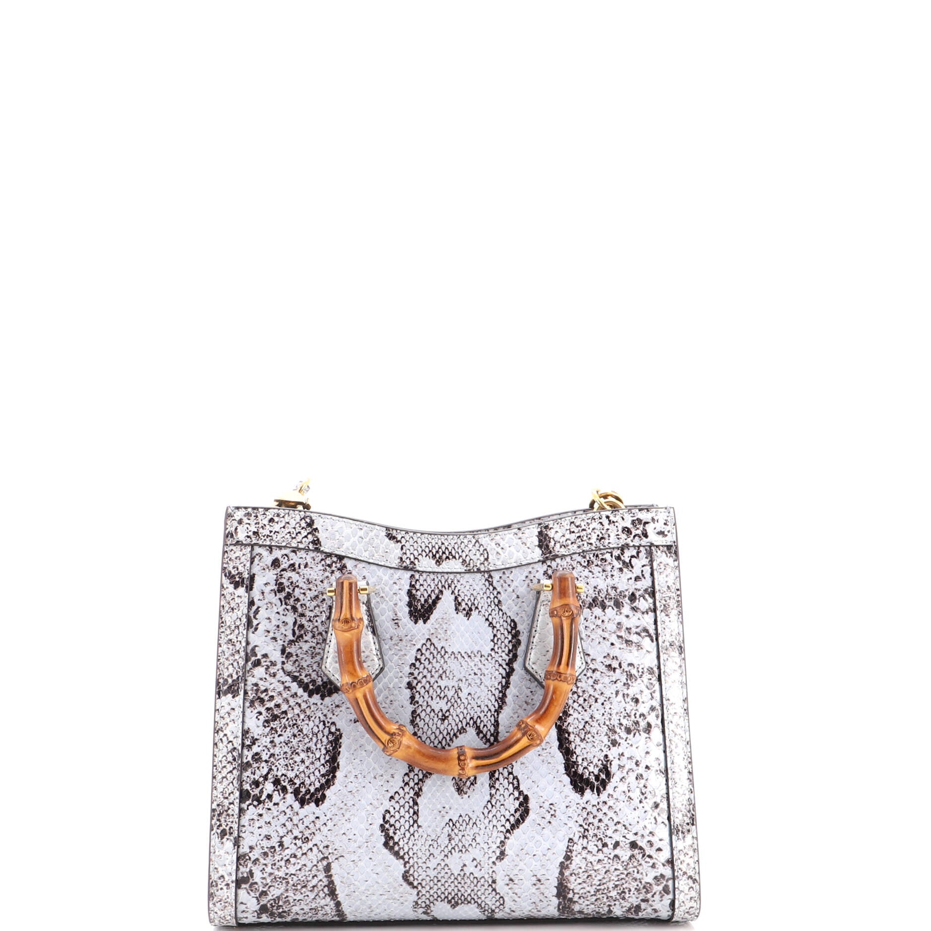 Diana NM Bamboo Handle Tote Python Small