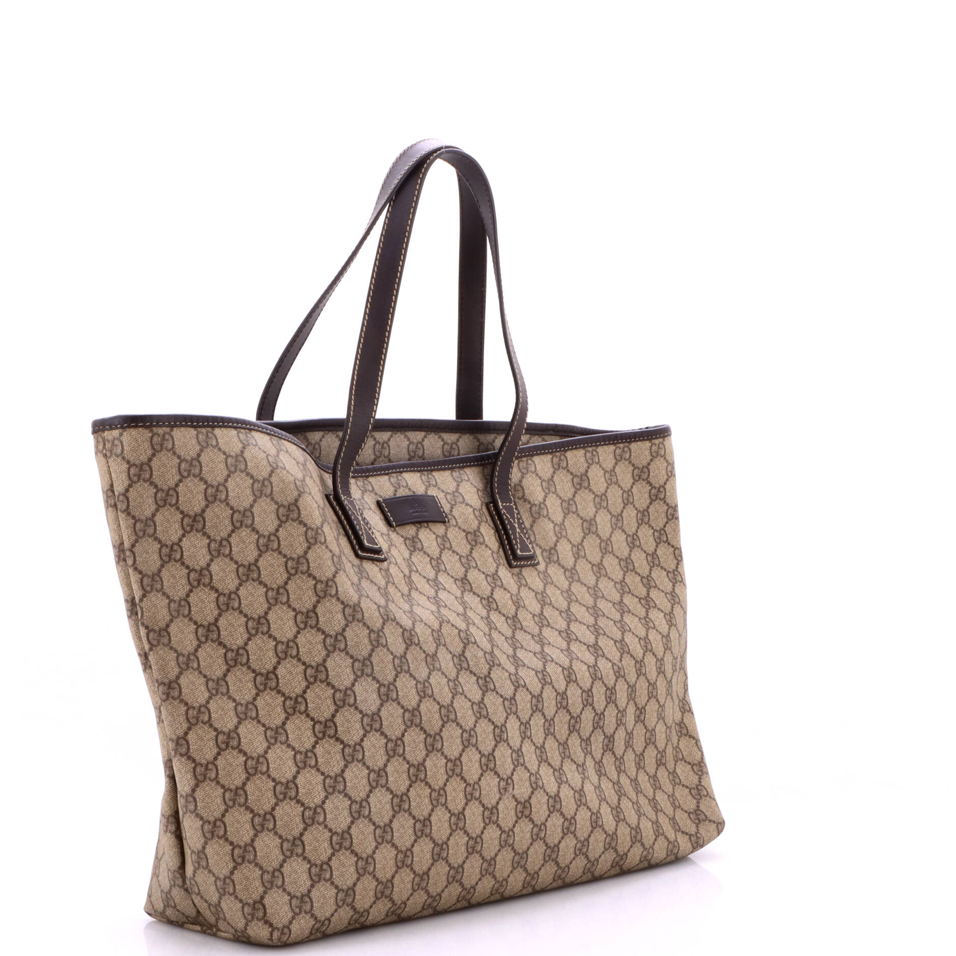 Plus Tote GG Coated Canvas with Leather Large