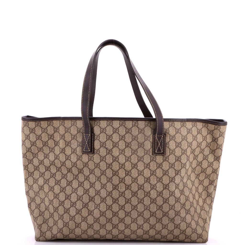 Plus Tote GG Coated Canvas with Leather Large