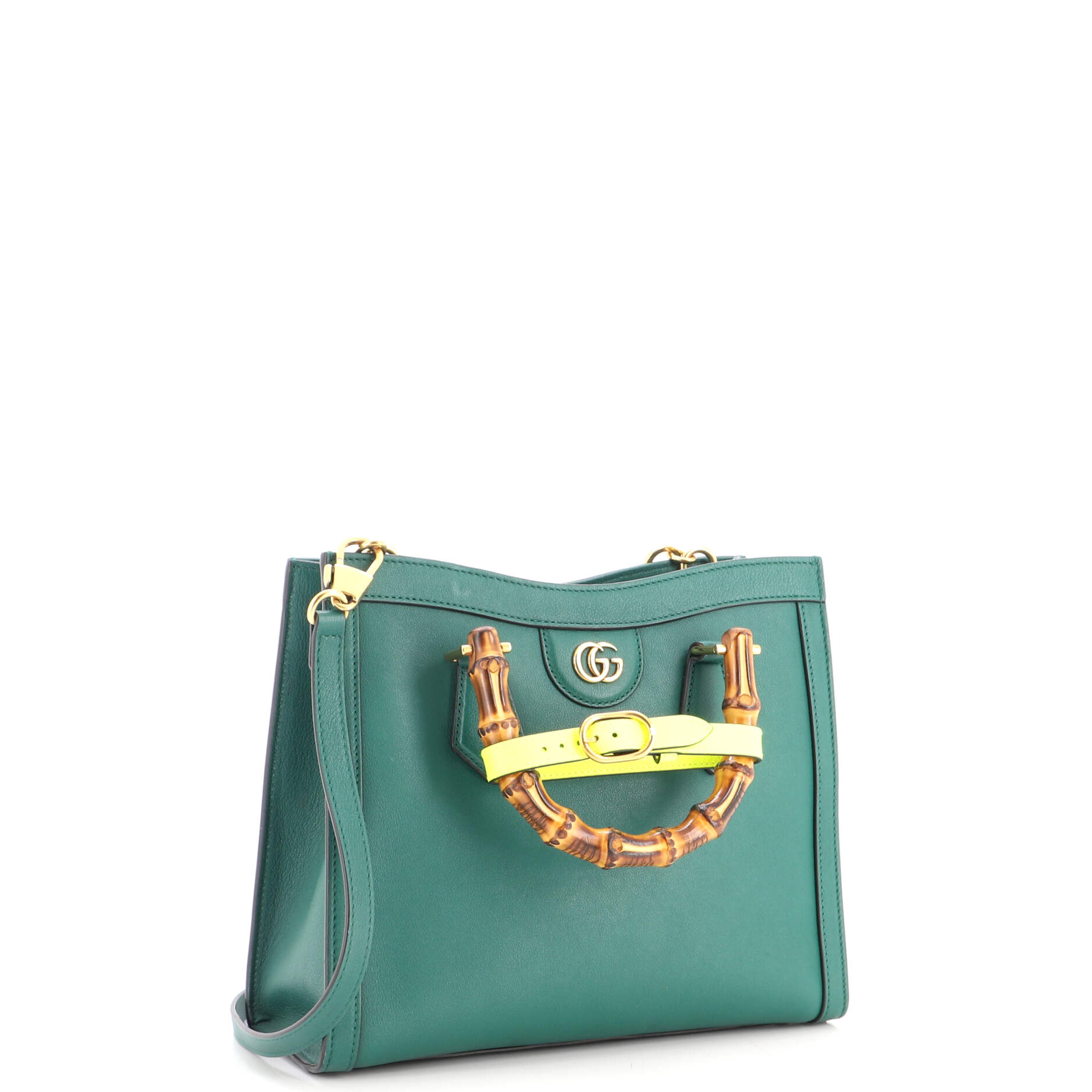 Diana NM Bamboo Handle Tote Leather Small