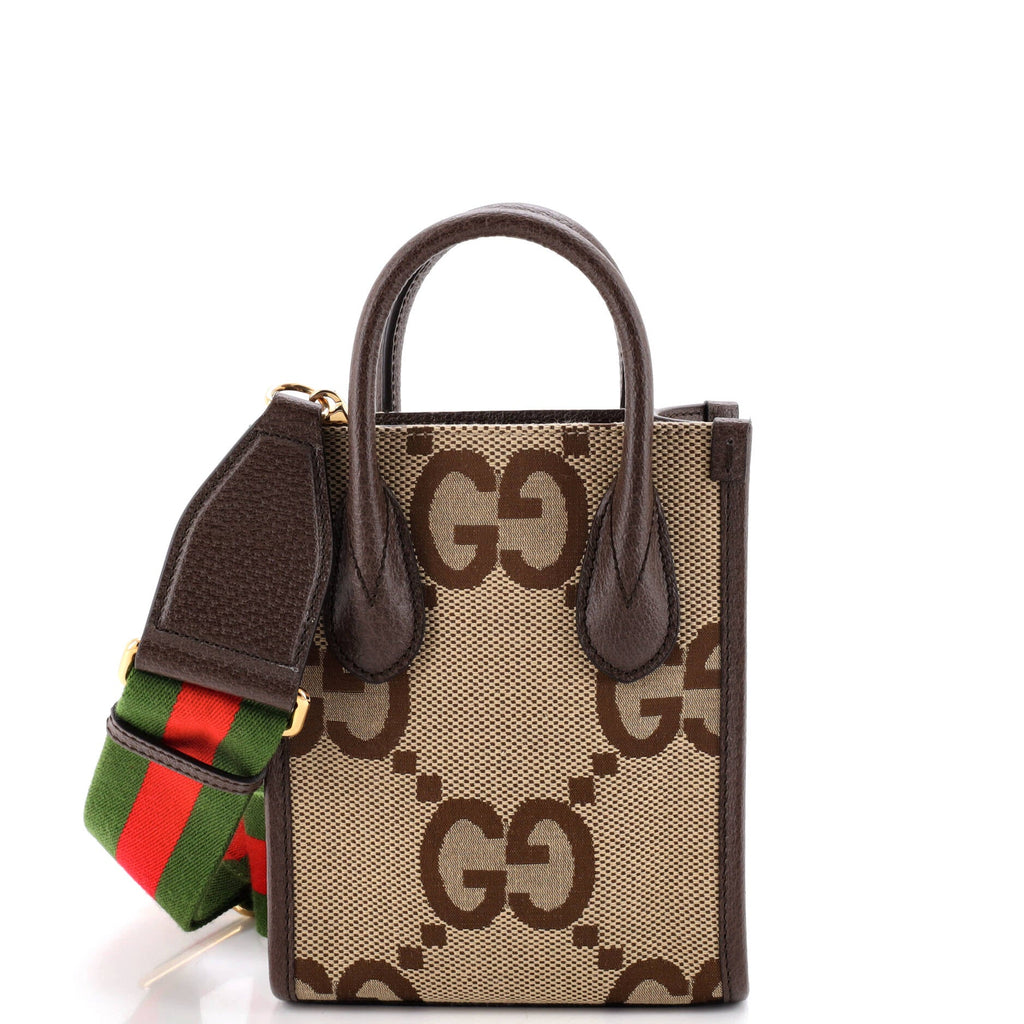 Vertical Tote Jumbo GG Canvas Mini