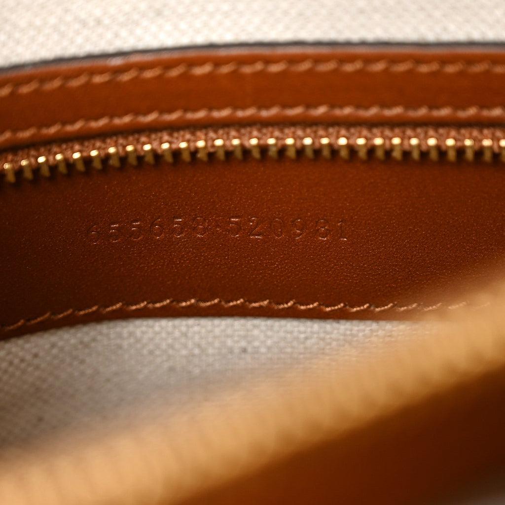 Charisma Calfskin Gucci Embossed Medium Diana Tote Bag Peanut Brown