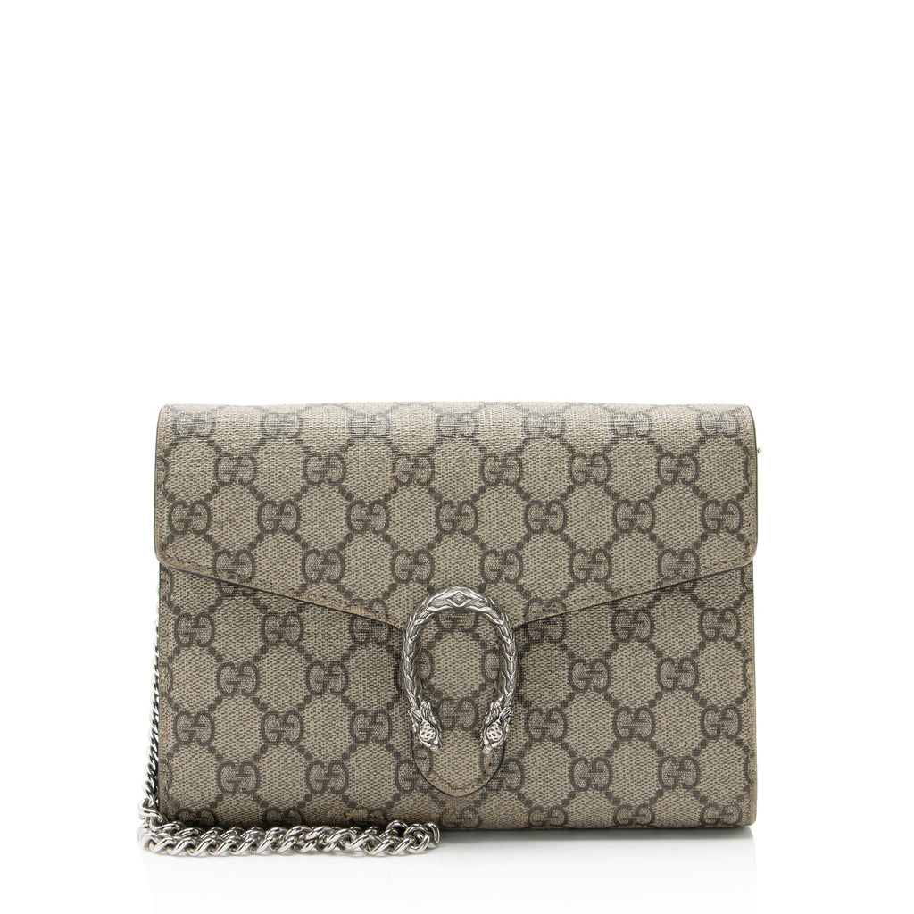 Dionysus Chain Wallet GG Coated Canvas Small