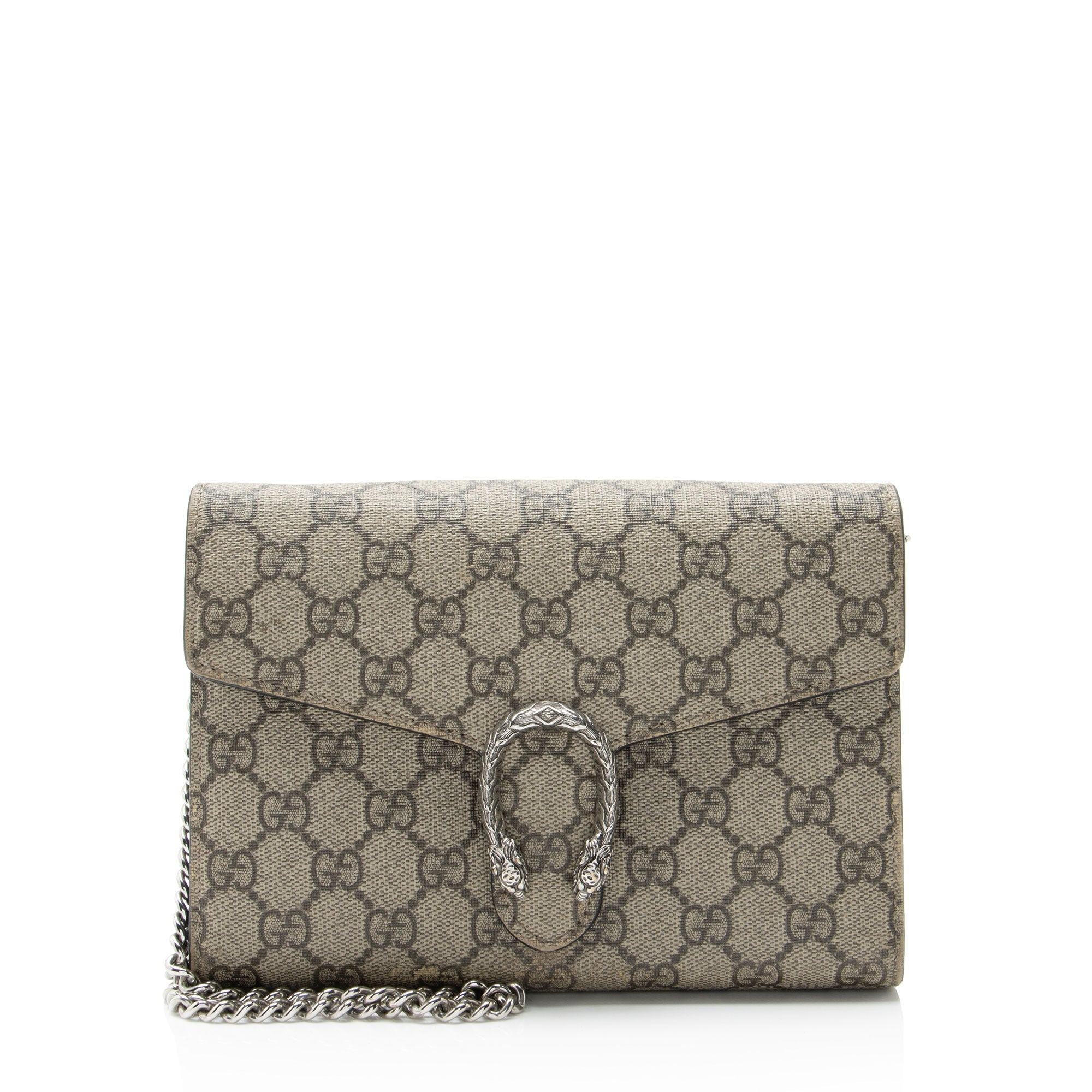 Dionysus Chain Wallet GG Coated Canvas Small