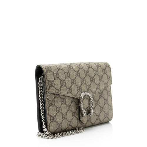 Dionysus Chain Wallet GG Coated Canvas Small