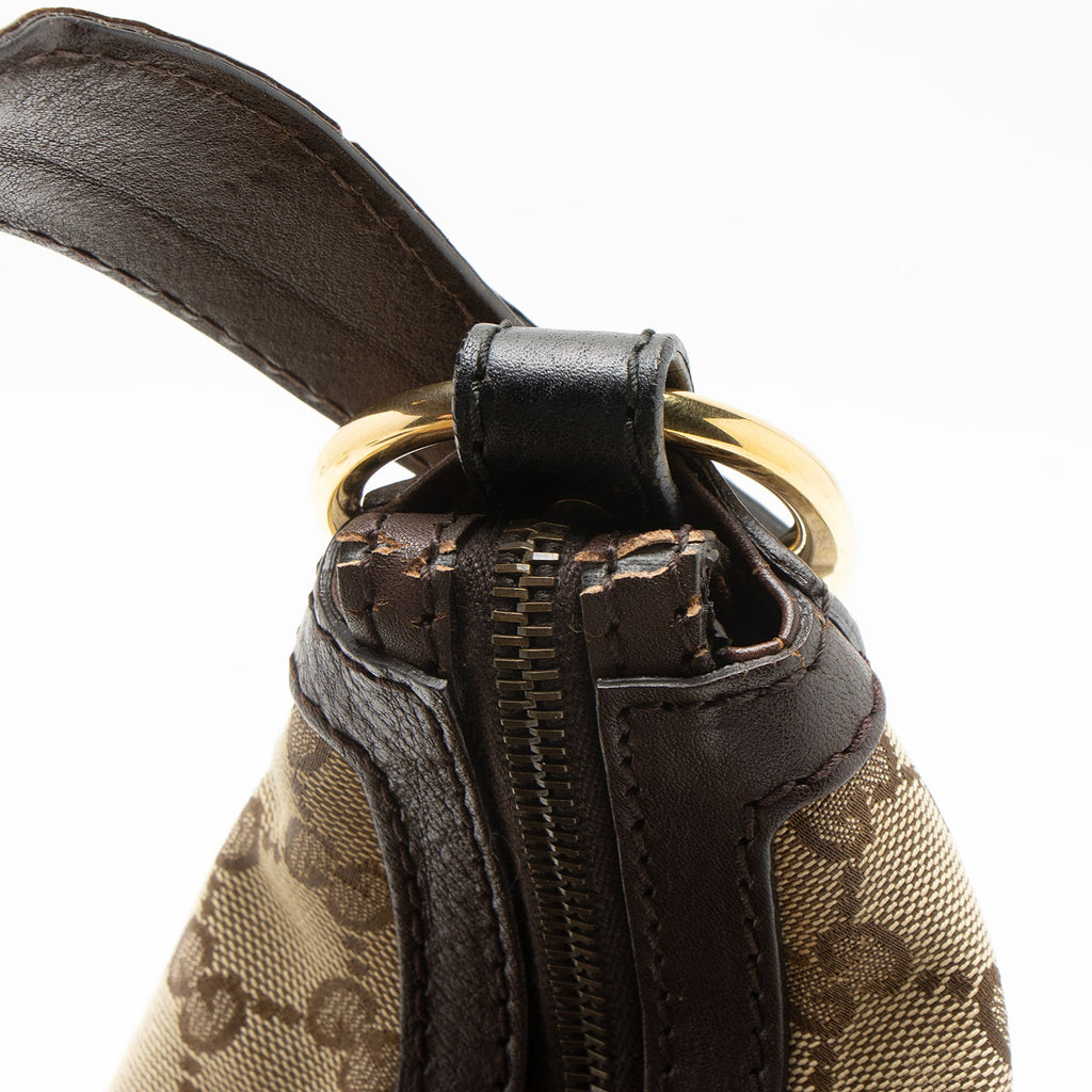 Gucci Vintage GG Canvas Interlocking G Studded Hobo