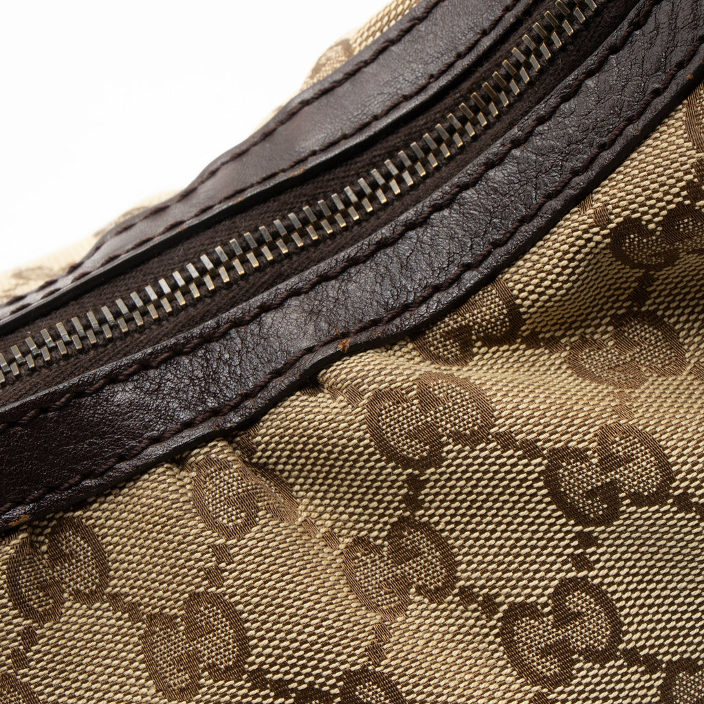 Gucci Vintage GG Canvas Interlocking G Studded Hobo