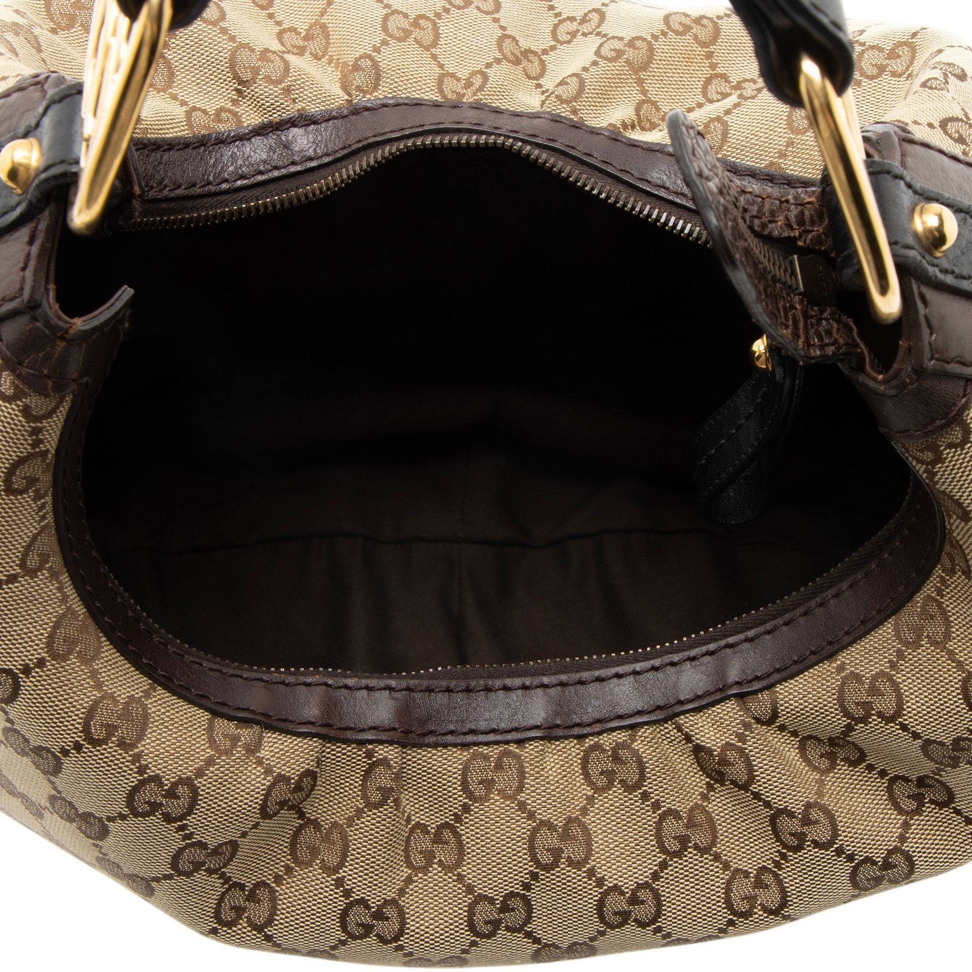 Gucci Vintage GG Canvas Interlocking G Studded Hobo