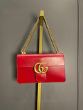 Gucci Marmont Red Leather Flap Bag