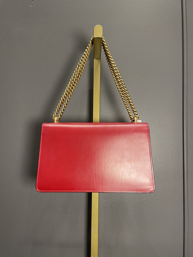 Gucci Marmont Red Leather Flap Bag