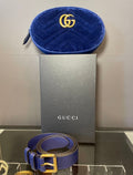 Gucci Royal Blue Velvet Belt Bag