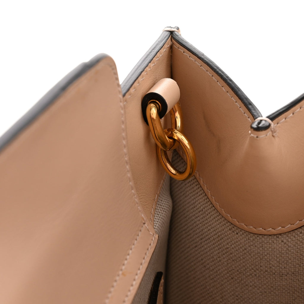 Calfskin Gucci Embossed Small Diana Tote Bag Pink
